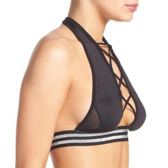 NWT Hauty Hyperspeed Strappy Sexy Halter Bralette - Picture 2 of 8